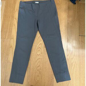 BRUNELLO CUCINELLI Wool Moto-Style Crop Pants in Gray With Calf Zip Size 40 (10)